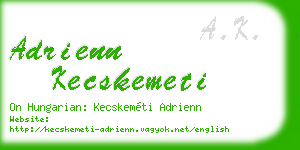 adrienn kecskemeti business card