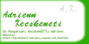 adrienn kecskemeti business card